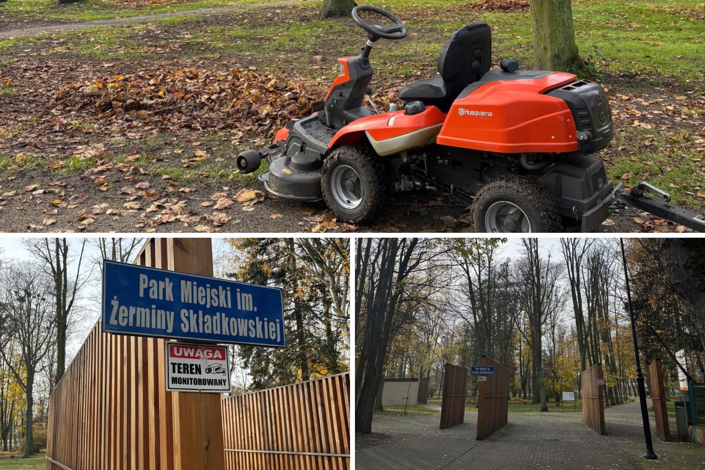 Ridery Husqvarna dbają o zieleń w Parku Miejskim im. Żerminy Składkowskiej w Turku